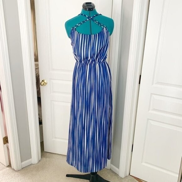 Banana Republic Maxi Stripes Casual Long Summer Dress - Picture 1 of 14